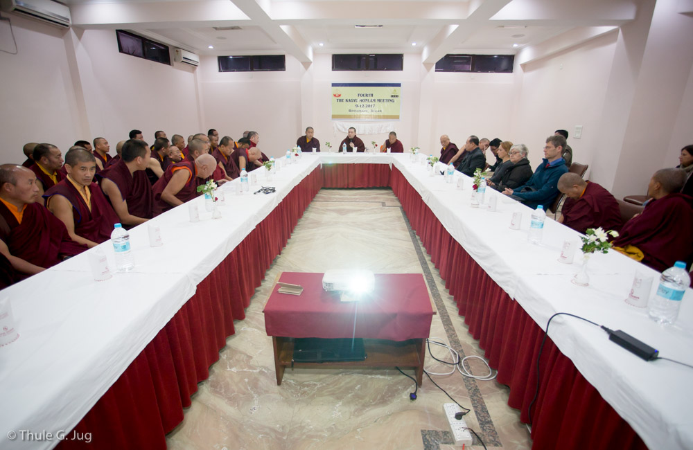 The 4th Kagyu Monlam Meeting with HH Gyalwa Karmapa and representatives from monasteries and different organisations