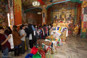 Gyalwa Karmapa in Bodh Gaya, Dec. 6 to 23, 2017. Mandala offerings to Gyalwa Karmapa